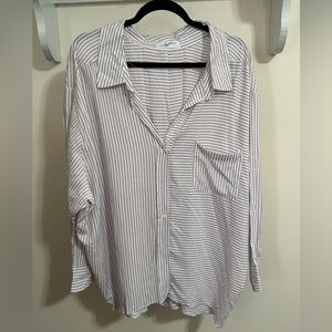 NEW Carly Jean Los Angeles Lavender Striped Shirt